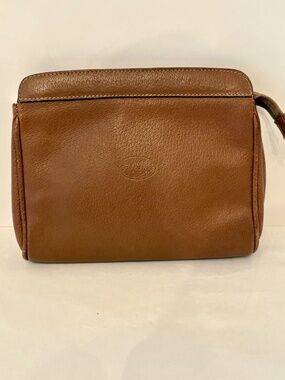 Bally Vintage Leather Lined Clutch Pouch Brown Unisex